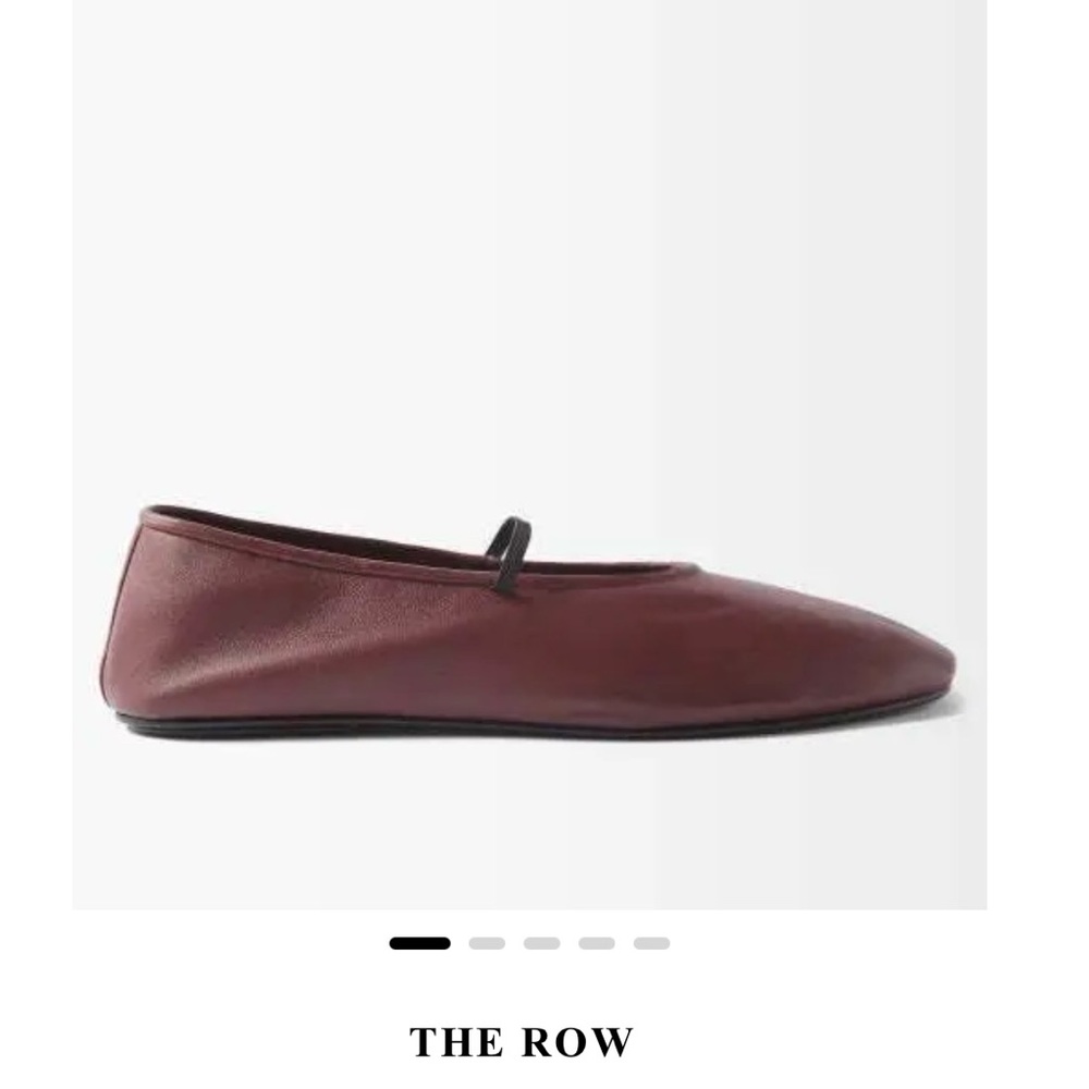 AUTHENTIC BURGANDY THE ROW ELASTIC BALLERINAS  SIZE 8.5  WORN TWICE